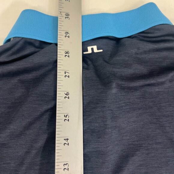 J.Lindeberg Men's American Fit Polo Shirt Blue & Navy Size 100% Polyester XL - Picture 8 of 12